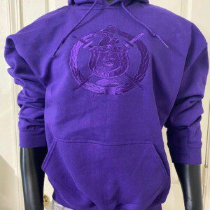 Omega Psi Phi Embroidered SHIELD Hoodie