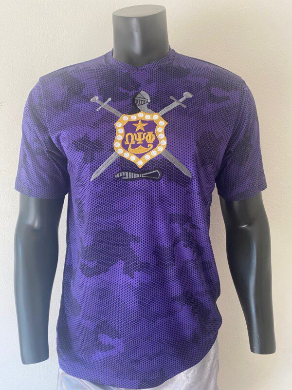 Omega Psi Phi Purple on Purple CAMO 1940 Shield